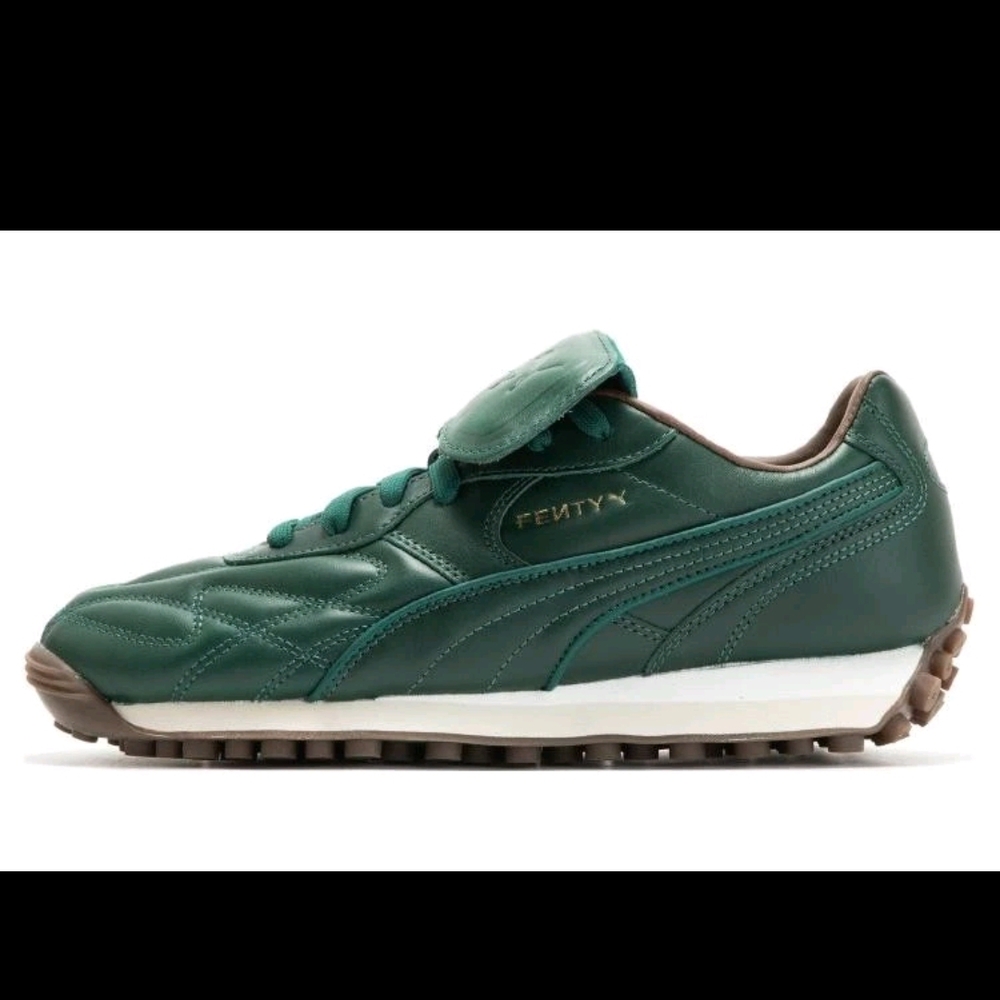 PUMA Fenty By Rihanna Avanti Low Green Quilted Leather 10 Mens Shoes